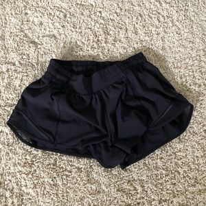 Black lululemon hotty hot shorts